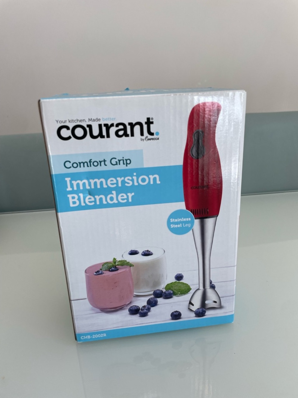 Oura Comfort Grip Immersion Blender - Red brand new! Smoothie maker, dips, blend